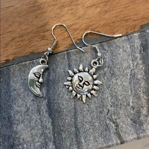 Moon and sun earrings